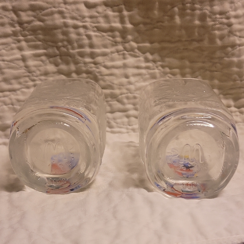 Disney Mickey Mouse Glass Tumblers. McDonald's 2000 Collection Set of 2. Nice! - Picture 7 of 8